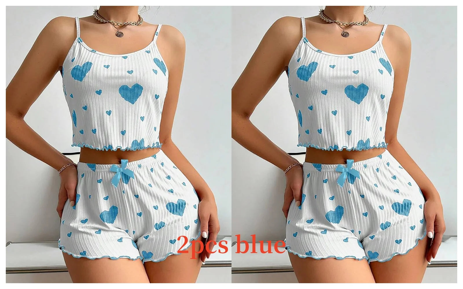 Conjunto de pijamas femininos pijamas 2 peças regata curta e shorts s m l branco ventilar macio casual amor impressão