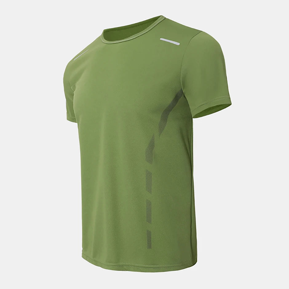 1/4 pçs masculino verão moda impressão de secagem rápida de manga curta juventude lazer esportes fitness respirável topo de meia-idade solto t