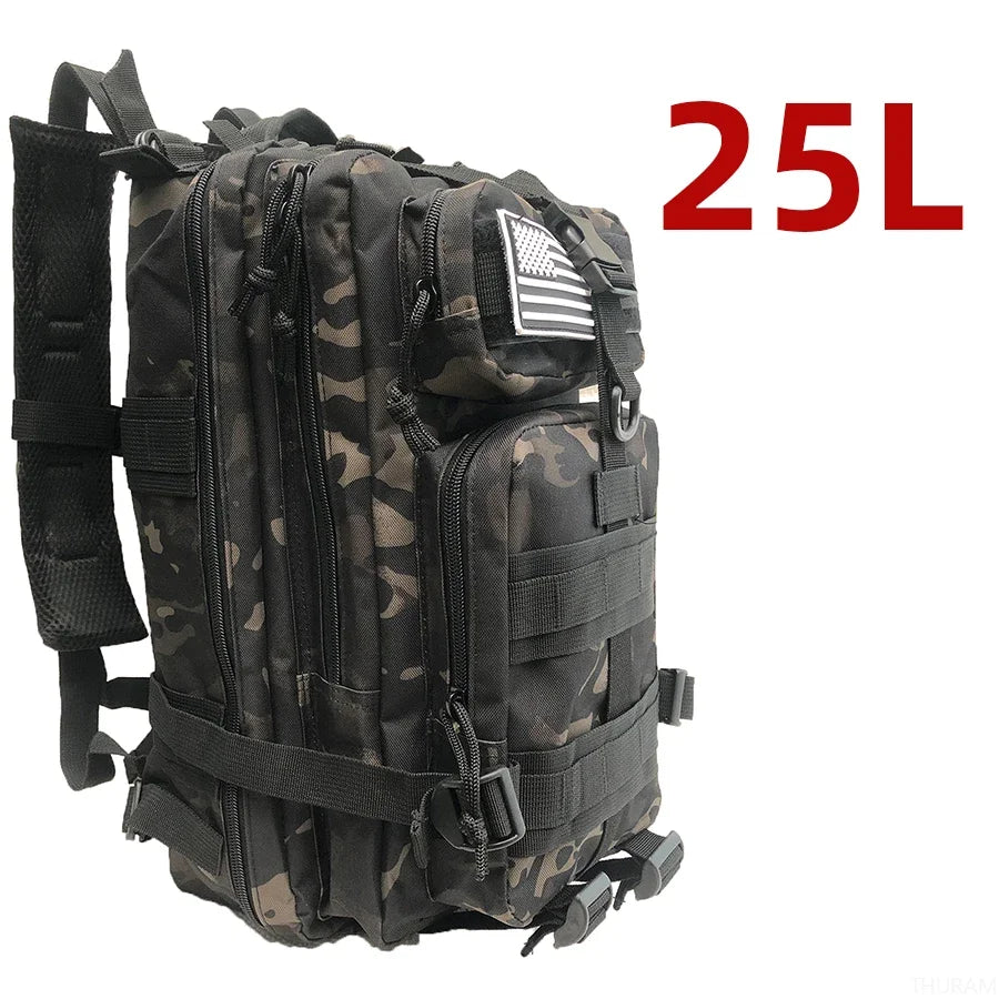 25l/50l resistente náilon impermeável tático esportes trekking pesca caça acampamento caminhadas saco mochila ao ar livre
