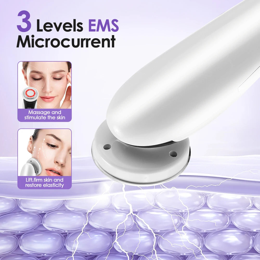 7 em 1 dispositivo de levantamento facial ems microcorrente rejuvenescimento da pele led facial pescoço endurecimento massageador rosto aparelho de cuidados de beleza