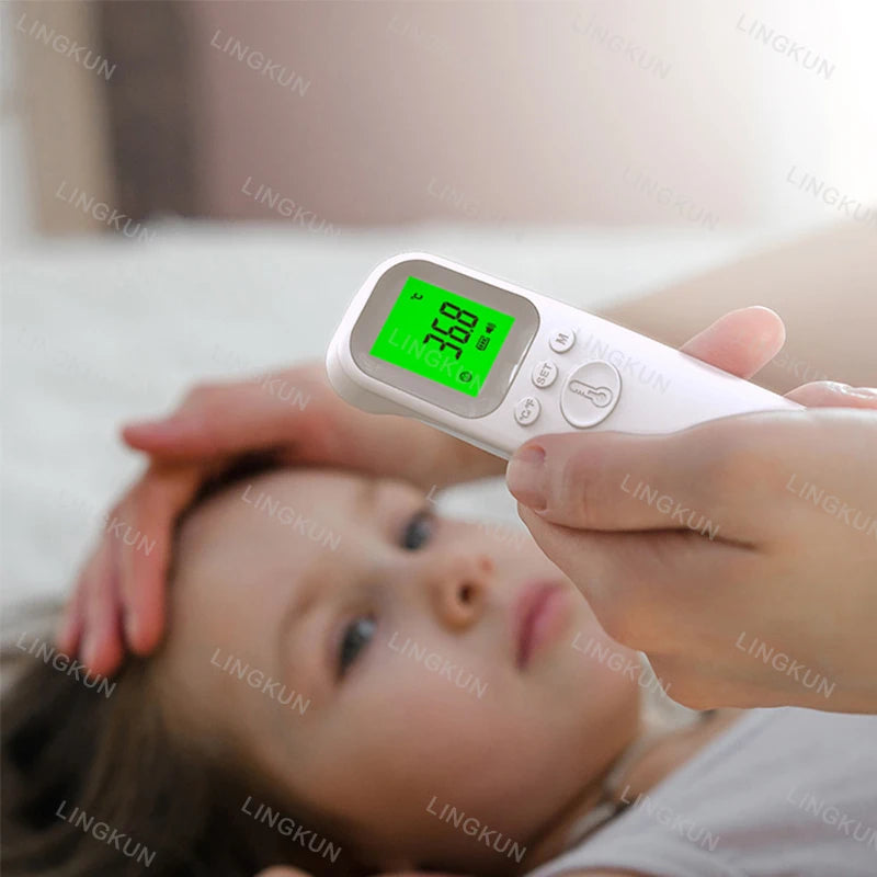 Termômetro infravermelho digital médico, sem contato, portátil, medição rápida de temperatura, corpo, testa
