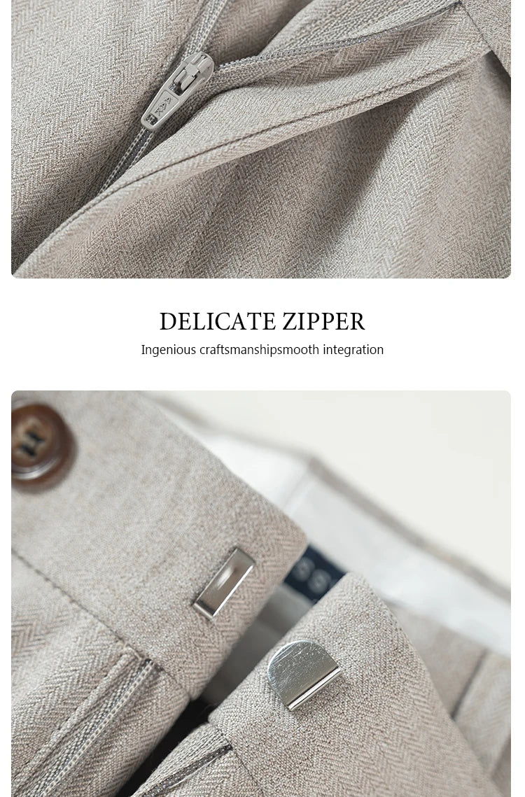 Terno masculino elegante azul escuro ST Cassy, conjunto de 2 peças, moderno, para casamento, festas, negócios e escritório.