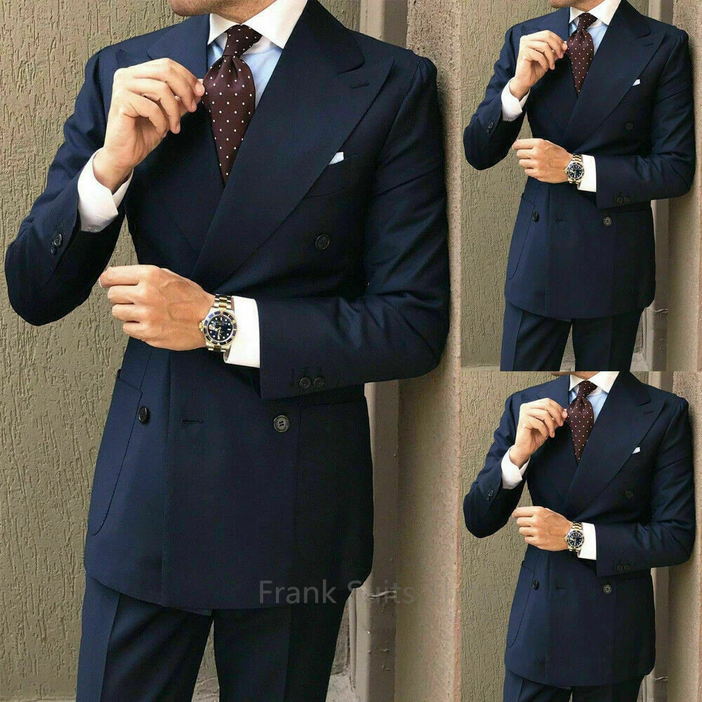 2 peça terno de casamento masculino moda magro terno de escritório de negócios masculino blazer calças smoking para o noivo traje de casamento homme