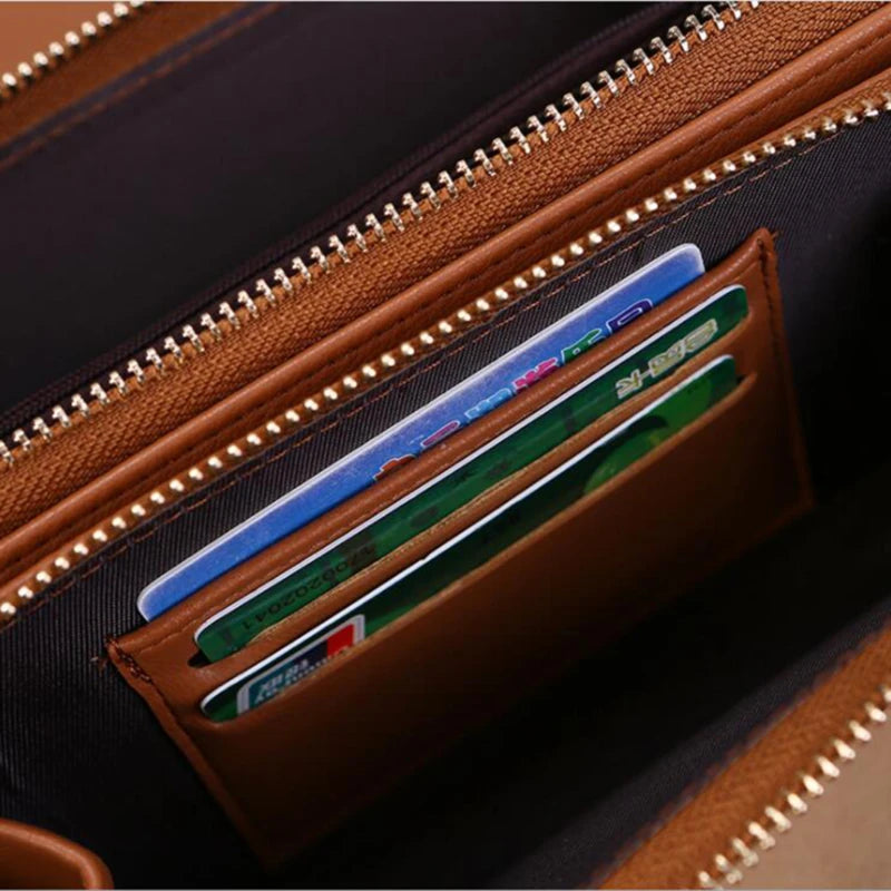 Carteira multi-cartão coreana para mulheres, grande capacidade, bolsa de ombro casual para celular, moda, novo estilo