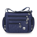Bolsa crossbody feminina multicamadas de nylon à prova d'água, bolsa de ombro casual para mulheres de meia-idade e idosas, bolsa de grande capacidade
