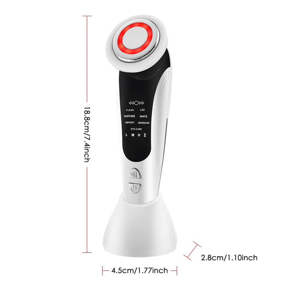 7 em 1 dispositivo de levantamento facial ems microcorrente rejuvenescimento da pele led facial pescoço endurecimento massageador rosto aparelho de cuidados de beleza