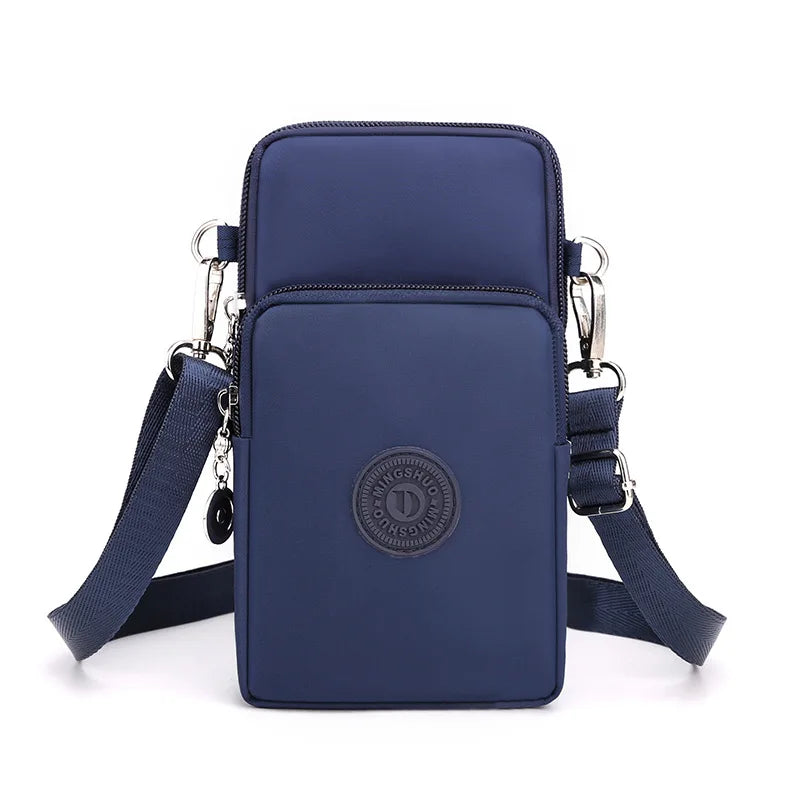 Bolsa de celular de nylon para mulheres, Bolsa para celular, Bolsa de moedas, Bolsa de ombro, Pequena bolsa crossbody, Bolsa de viagem, Nova