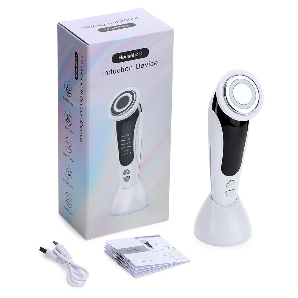 7 em 1 dispositivo de levantamento facial ems microcorrente rejuvenescimento da pele led facial pescoço endurecimento massageador rosto aparelho de cuidados de beleza