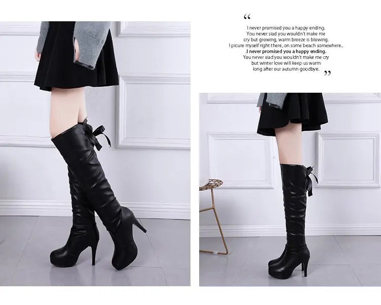 Botas femininas de luxo cavaleiro comprimento bota moda sexy sapatos de couro macio couro elegante confortável joelho botas altas