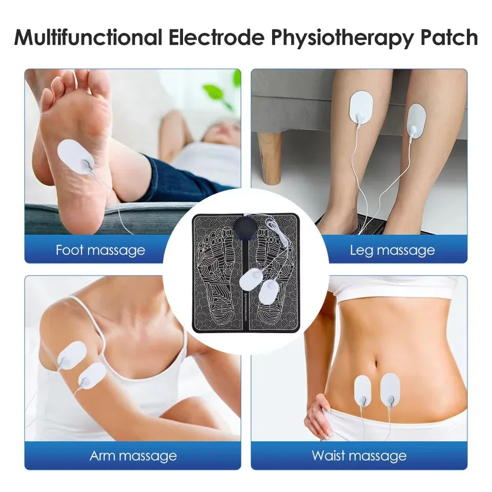 Almofada massageadora elétrica para pés, massagem muscular, treinador de relaxamento para massagem, fitness, esporte ao ar livre, casa, família, relaxamento