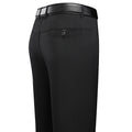Calças masculinas negócios calças casuais verão outono vestido calças retas elástico preto cinza solto calças formais