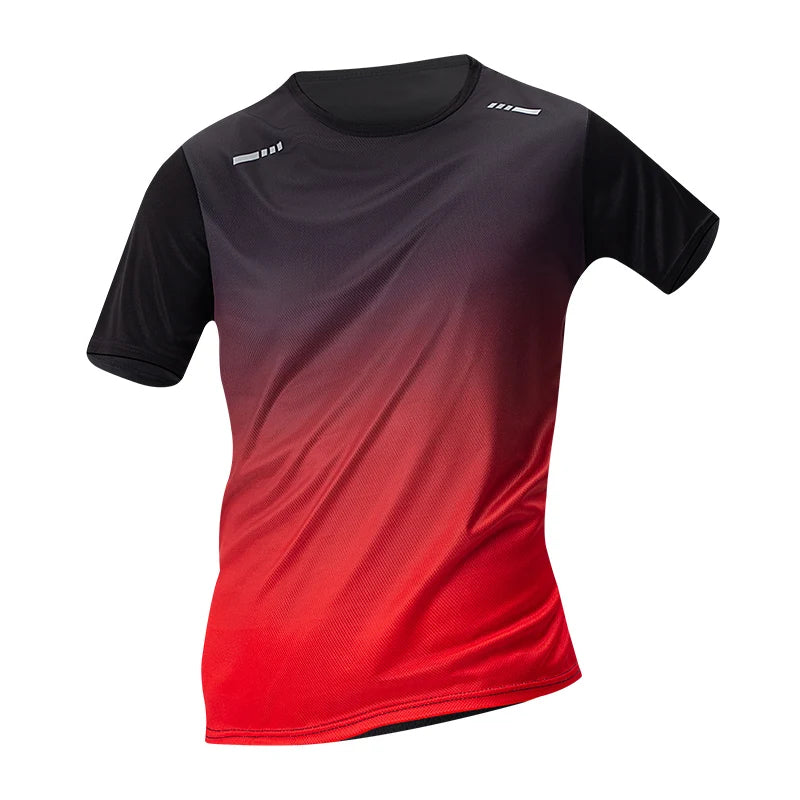 1/4 pçs masculino verão moda impressão de secagem rápida de manga curta juventude lazer esportes fitness respirável topo de meia-idade solto t