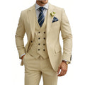 Terno masculino slim fit de 3 peças, trespassado, para casamento, baile, eventos formais, jantar de negócios e smoking.