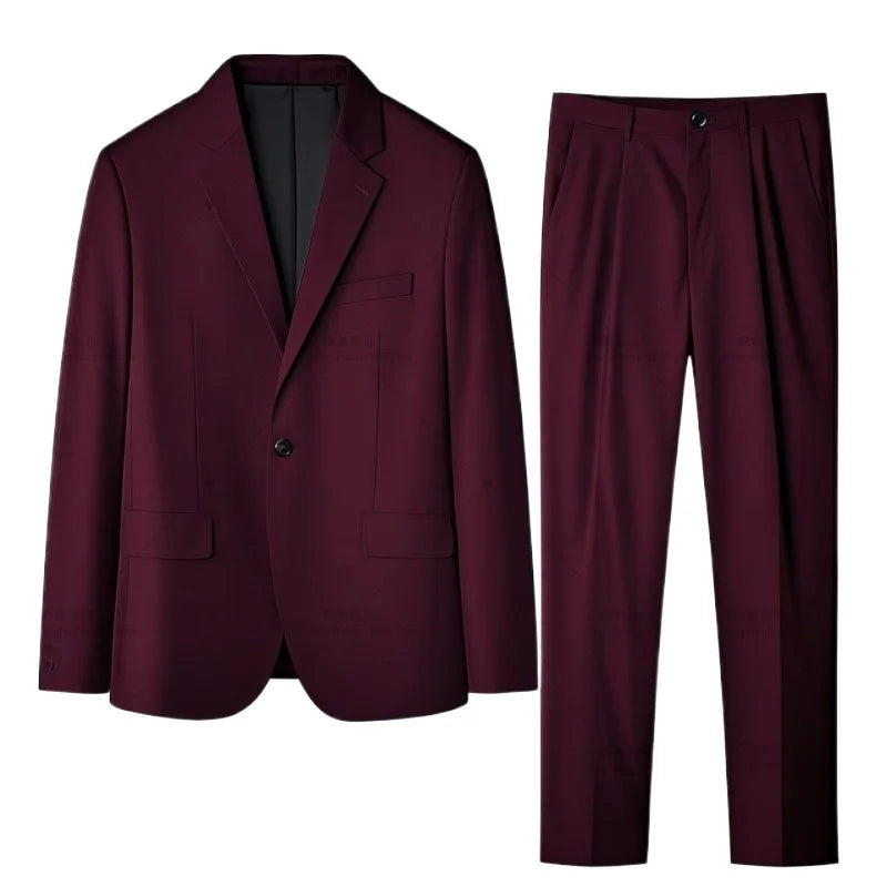 Terno de escritório masculino, casaco formal, calças plus size 6xl 7xl, blazer, trabalho de negócios, 2 peças, conjunto de padrinhos masculinos, roupas pretas, cinza e azuis