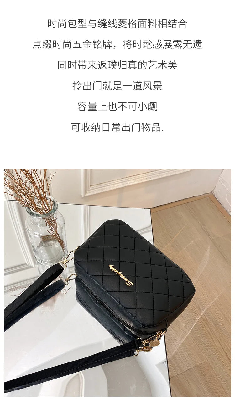 2023 borla pequena bolsa mensageiro para mulheres tendência lingge bordado câmera feminina bolsa de ombro moda corrente senhoras crossbody sacos