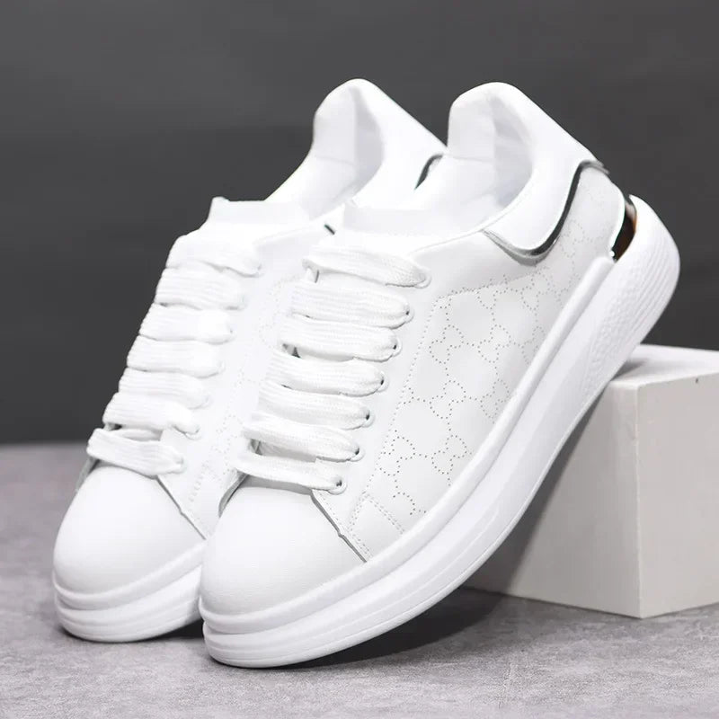 Brand men's and women's all-match white shoes thick-soled men's casual shoes breathable outdoor walking running tennis shoes