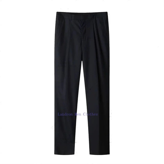 Terno de escritório masculino, casaco formal, calças plus size 6xl 7xl, blazer, trabalho de negócios, 2 peças, conjunto de padrinhos masculinos, roupas pretas, cinza e azuis
