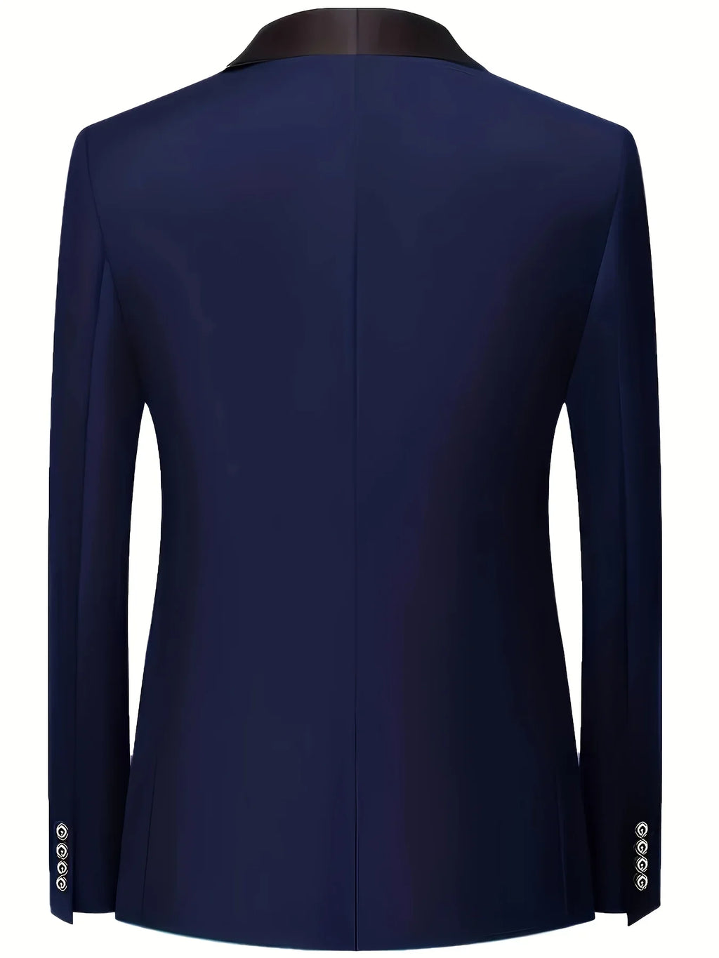 Conjunto de terno formal masculino negócios casual fino ajuste smoking para casamento, lapela de entalhe de manga longa, noivo