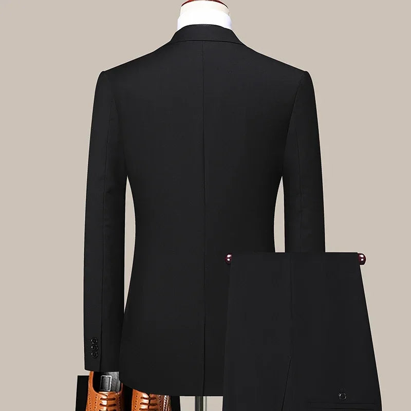 Terno ao ar livre (blazer + calças) moda masculina negócios cavalheiro terno de negócios fino decoração ao ar livre corpo casamento terno casual