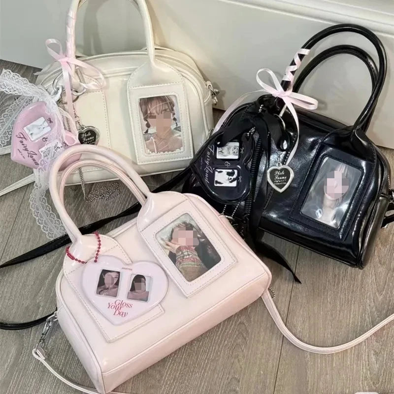 2026 novo y2k harajuku bolsa de ombro feminina coreano transparente ita saco crossbody feminino designer japonês tendência bolsa