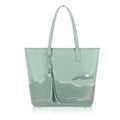 Bolsa feminina senhoras shopper grande sacola de couro do plutônio bolsa de ombro com compartimento grande para escritório escola compras