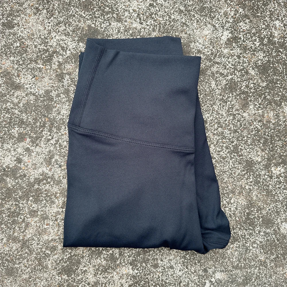 Cor sólida cintura alta yoga legging macio feminino esporte calça apertado manteiga atlético ginásio treinamento abrangente jog volta cintura bolso