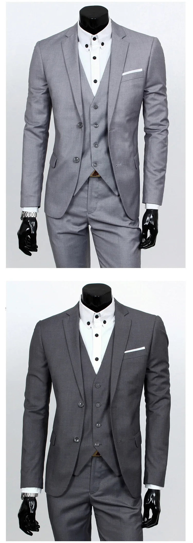 Terno de padrinhos de casamento de três peças, slim fit, roupa formal masculina, traje profissional personalizável, roupa de comemoração de casamento