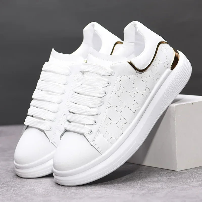 Brand men's and women's all-match white shoes thick-soled men's casual shoes breathable outdoor walking running tennis shoes