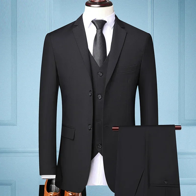 A nova loja oferece preços com desconto casual formal negócios masculino moda cavalheiro cor sólida terno cabido para todas as estações