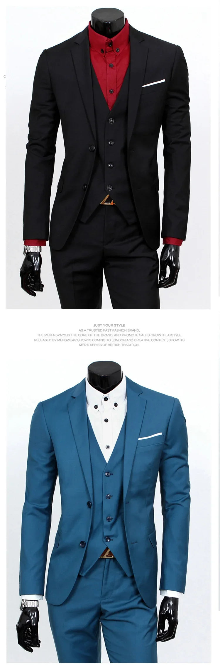 Terno de padrinhos de casamento de três peças, slim fit, roupa formal masculina, traje profissional personalizável, roupa de comemoração de casamento