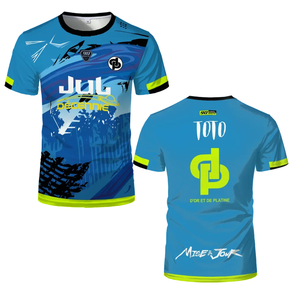 90 minutos série mm9 jul camisa de futebol masculino verão esportes ao ar livre camisa de secagem rápida oversized treinamento de fitness camiseta