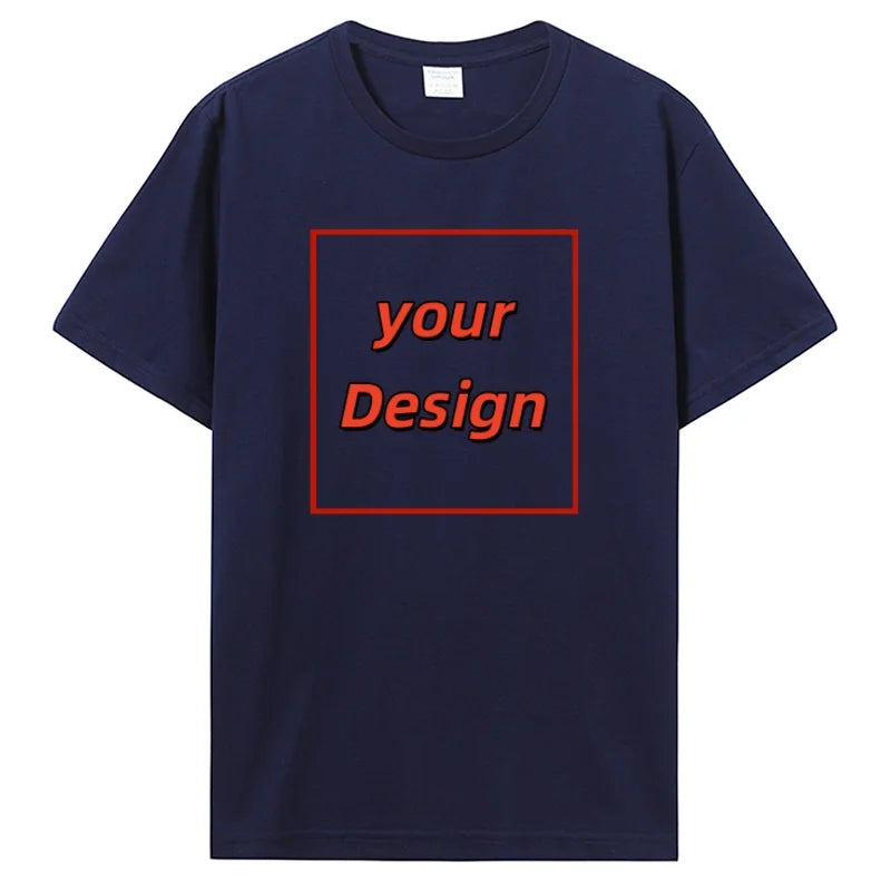 Camiseta personalizada com estampa personalizada, camiseta masculina e feminina personalizada, faça você mesmo, como foto ou logotipo, camiseta de algodão, roupas masculinas