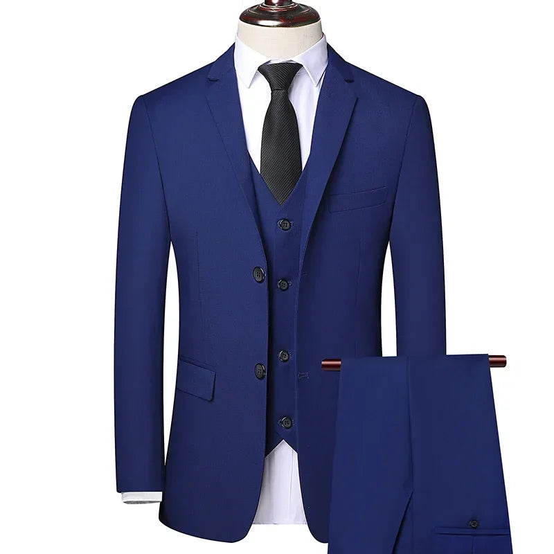 A nova loja oferece preços com desconto casual formal negócios masculino moda cavalheiro cor sólida terno cabido para todas as estações