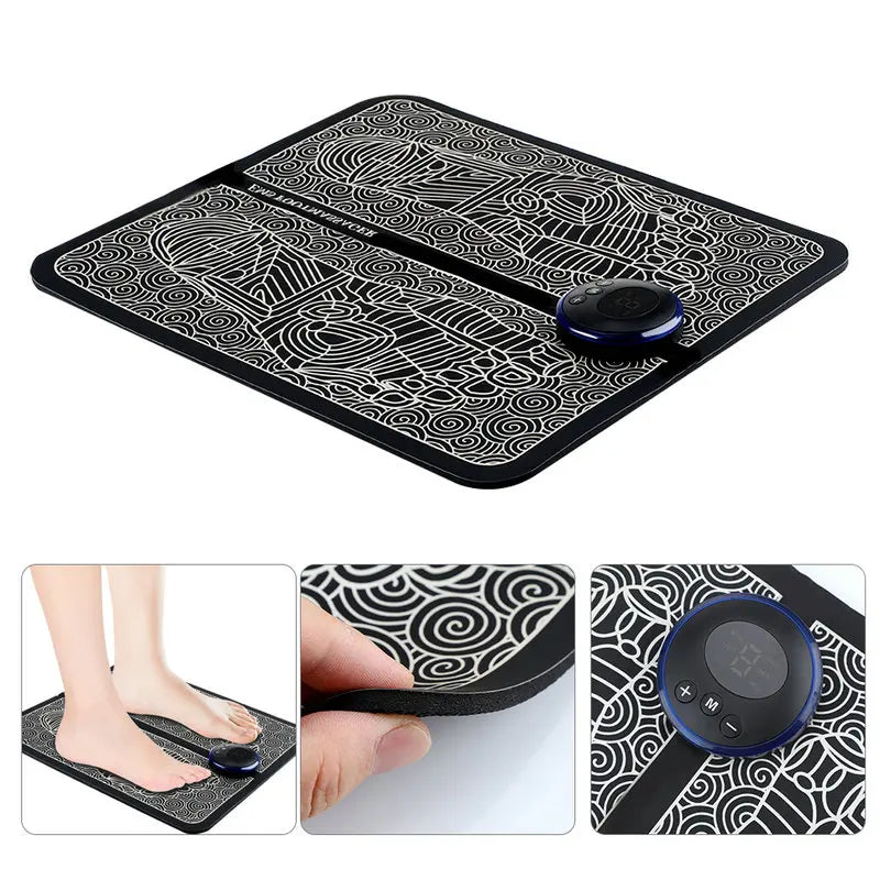 Almofada massageadora elétrica para pés, massagem muscular, treinador de relaxamento para massagem, fitness, esporte ao ar livre, casa, família, relaxamento