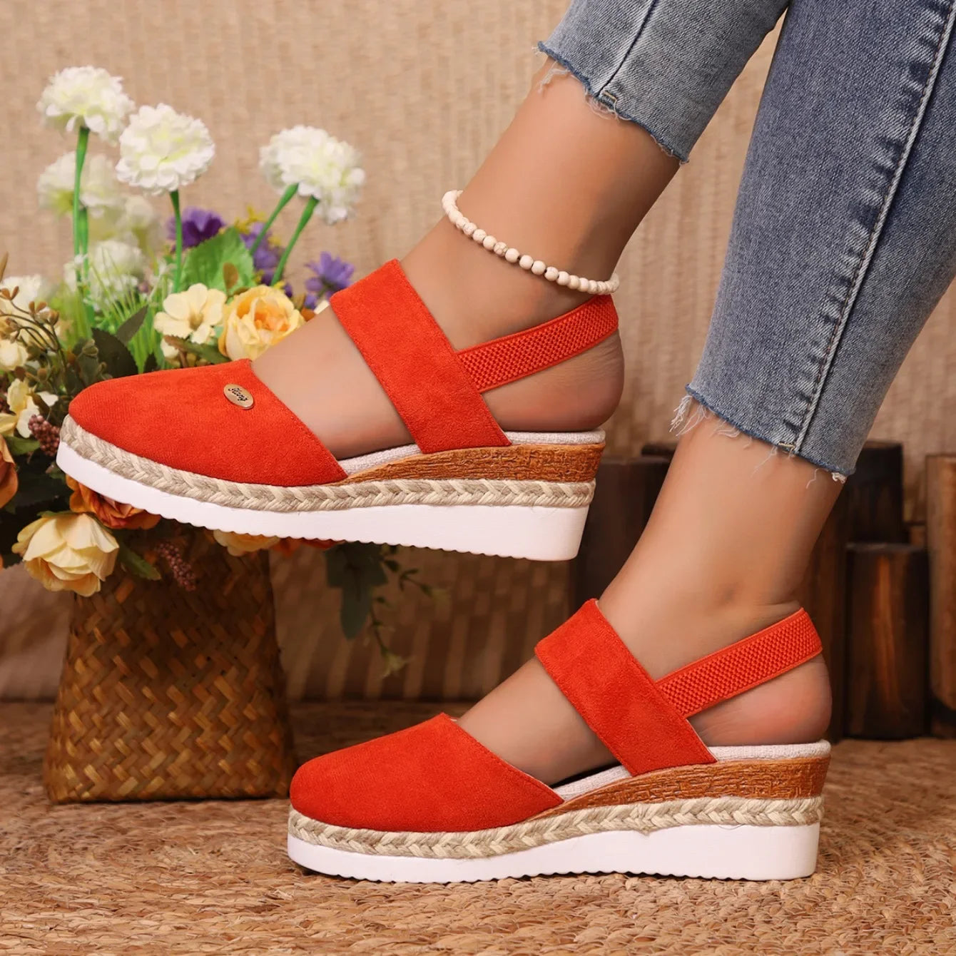 2025 novas mulheres dedo do pé fechado sandálias de cunha moda alpercatas sandálias plataforma fivela cinta sapatos gladiador mulher zapatos de mujer