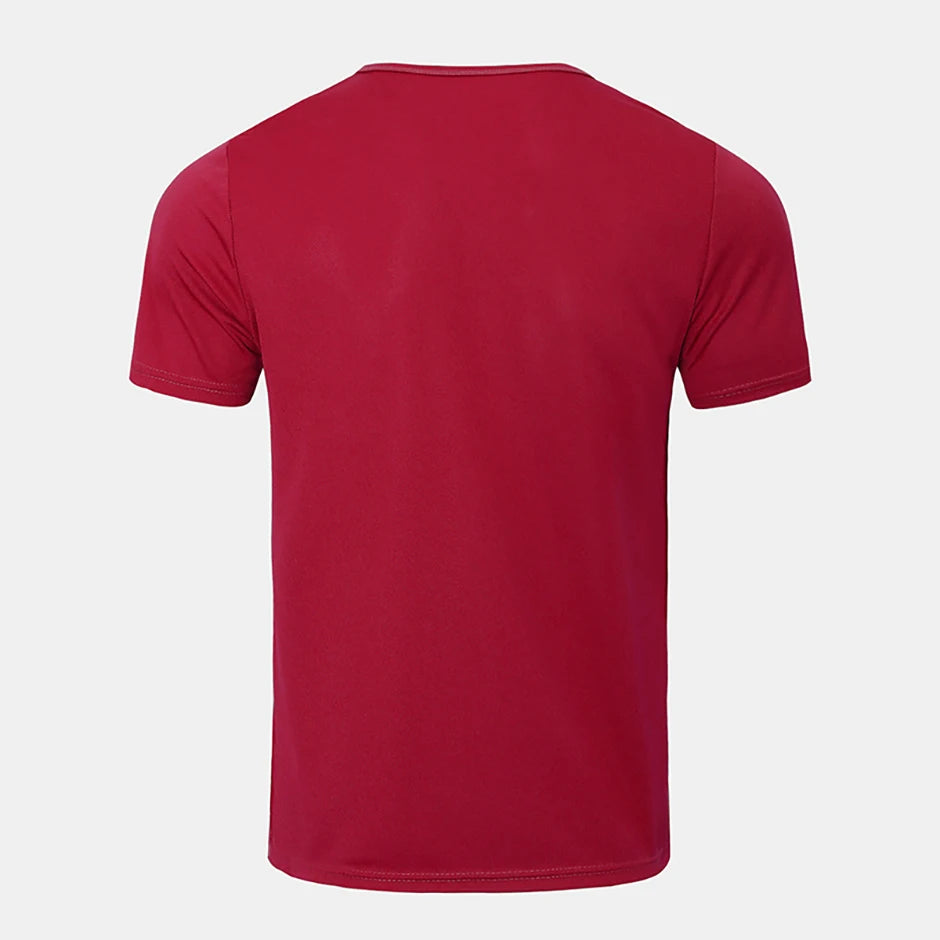 1/4 pçs masculino verão moda impressão de secagem rápida de manga curta juventude lazer esportes fitness respirável topo de meia-idade solto t