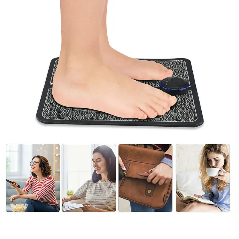 Almofada massageadora elétrica para pés, massagem muscular, treinador de relaxamento para massagem, fitness, esporte ao ar livre, casa, família, relaxamento