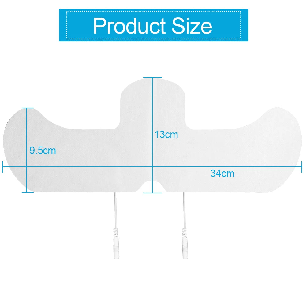 Almofadas de eletrodo ems, plugue de 2 mm 34x13cm para ombro, acupuntura, estimulador muscular, massageador, dezenas, fisioterapia, cuidados de saúde, 1 peça