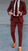 Terno masculino 2 peças terno jaqueta calças formal casamento smoking noivo roupas cor personalizada blazer XS-5XL
