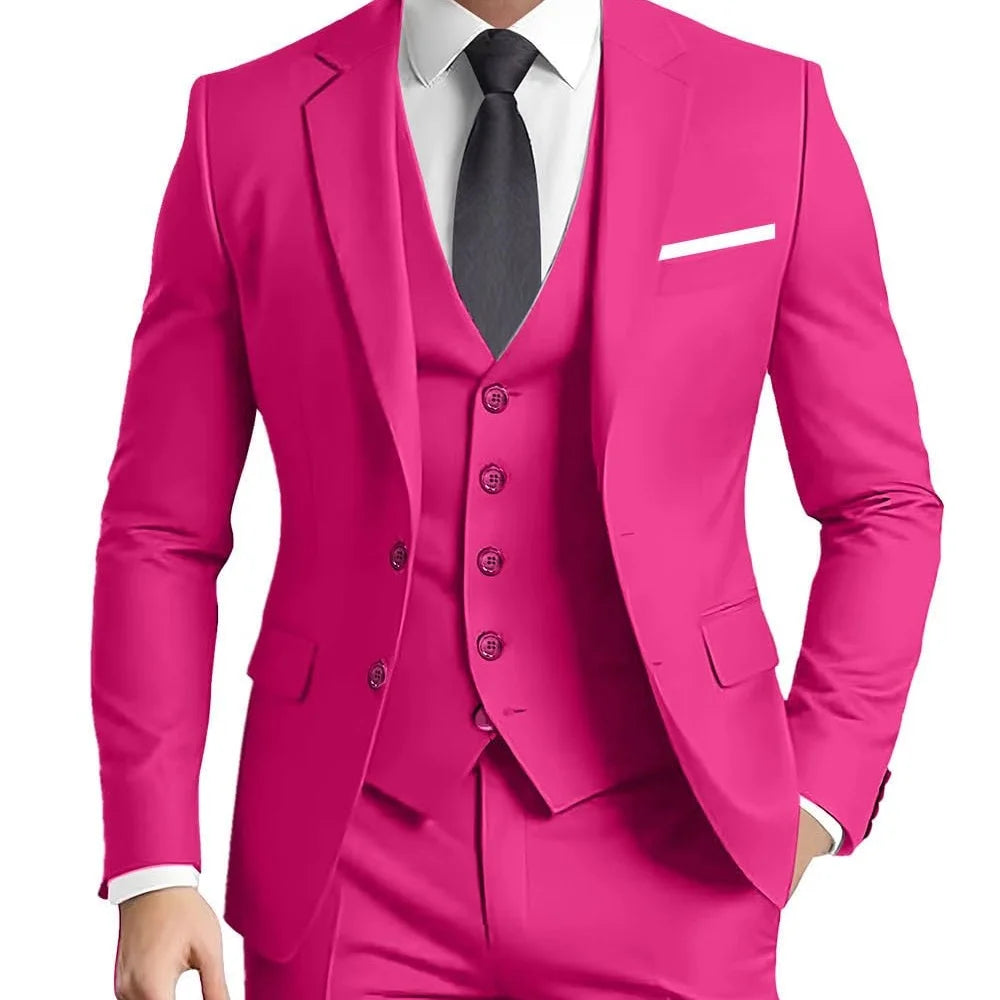 Terno Masculino Verde Oliva com Lapela Pontiaguda, Conjunto Formal de 3 Peças (Jaqueta, Calça e Colete) para Ocasiões de Festa em Casa