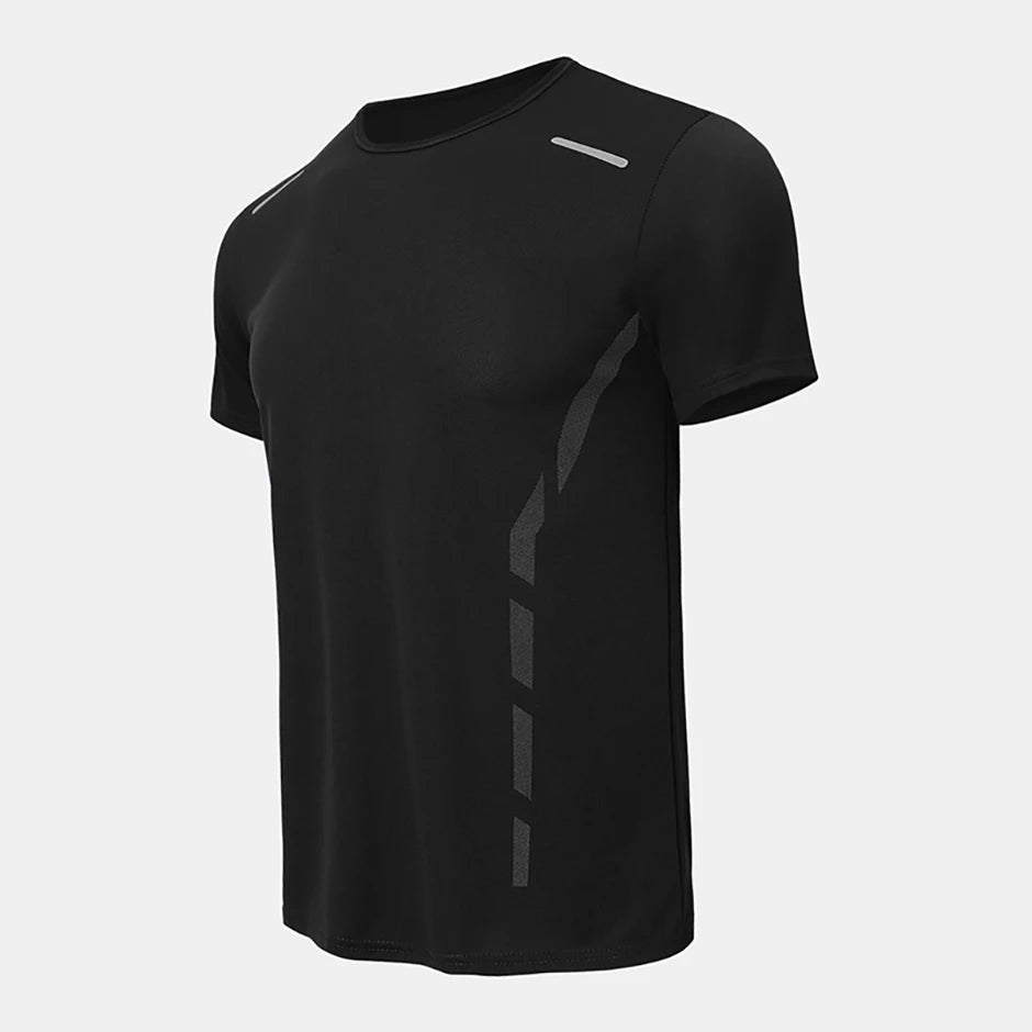 1/4 pçs masculino verão moda impressão de secagem rápida de manga curta juventude lazer esportes fitness respirável topo de meia-idade solto t
