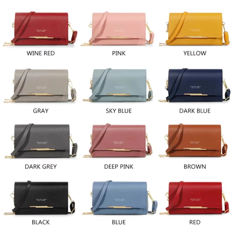Carteira multi-cartão coreana para mulheres, grande capacidade, bolsa de ombro casual para celular, moda, novo estilo