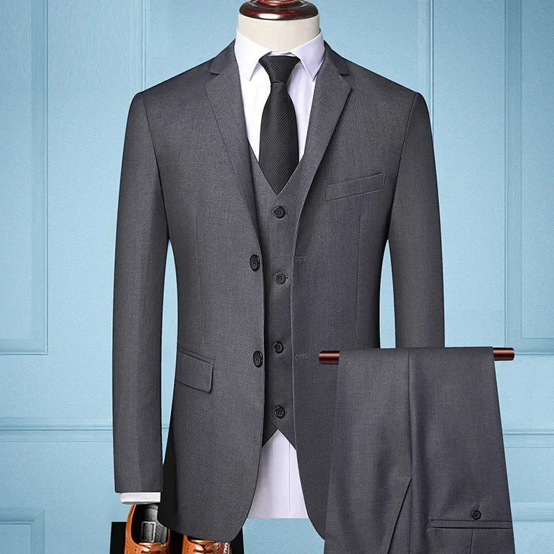 A nova loja oferece preços com desconto casual formal negócios masculino moda cavalheiro cor sólida terno cabido para todas as estações