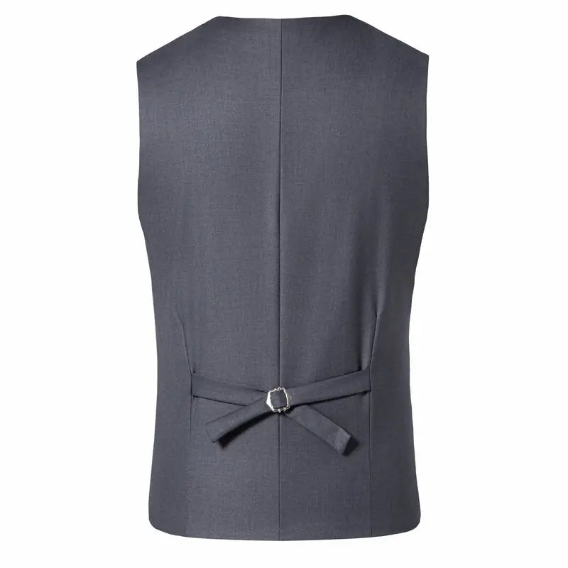 Terno masculino (blazer + colete + calças) moda negócios cor sólida casamento estilo britânico workwear, terno de desempenho casual