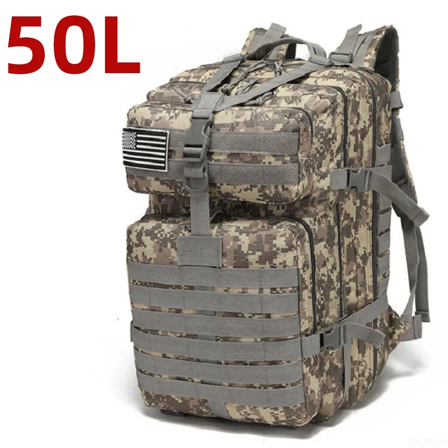 25l/50l resistente náilon impermeável tático esportes trekking pesca caça acampamento caminhadas saco mochila ao ar livre