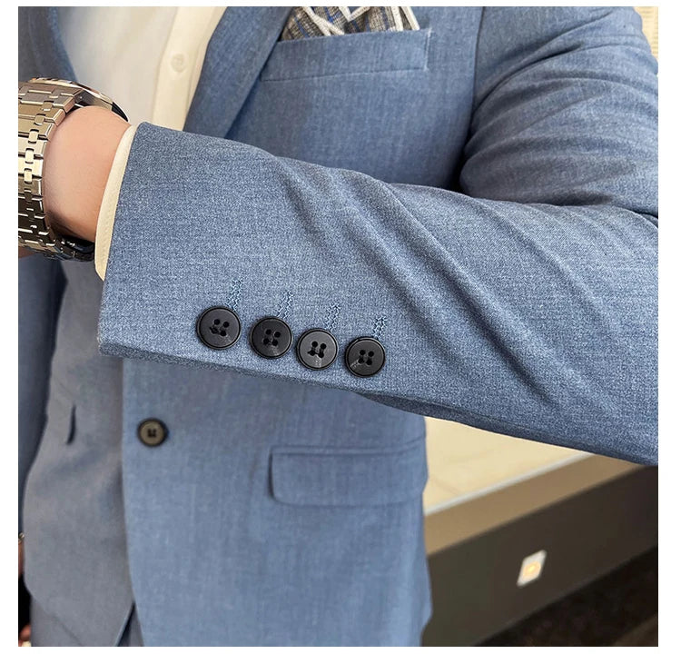 2025 terno de negócios masculino fino vestido de casamento conjunto de duas peças M-4XL elegante bonito tudo-em-um calças de banquete