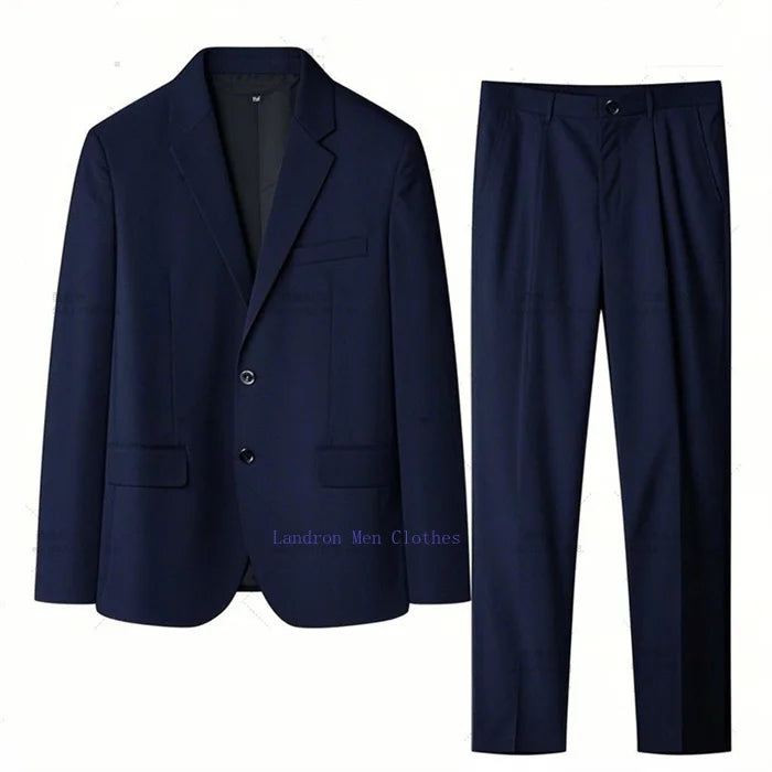 Terno de escritório masculino, casaco formal, calças plus size 6xl 7xl, blazer, trabalho de negócios, 2 peças, conjunto de padrinhos masculinos, roupas pretas, cinza e azuis