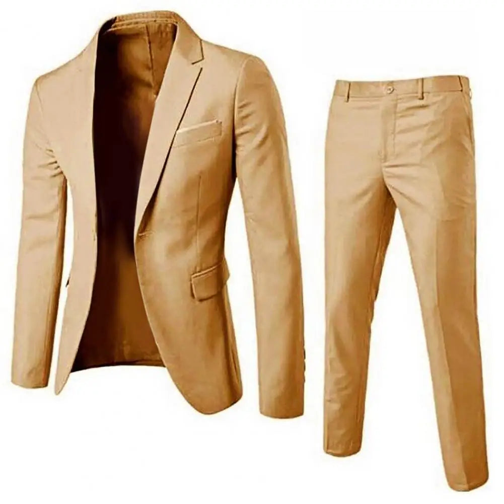 Calças masculinas formais 2 peças ternos masculinos terno de baile de casamento fino ajuste negócios trabalho wear ternos jaqueta do noivo masculino terno formal calças
