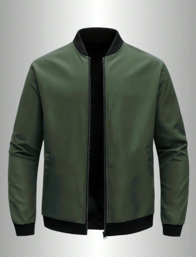 2024 primavera e outono nova gola de beisebol curto solto cor sólida jaqueta masculina negócios casual casaco fino tendência