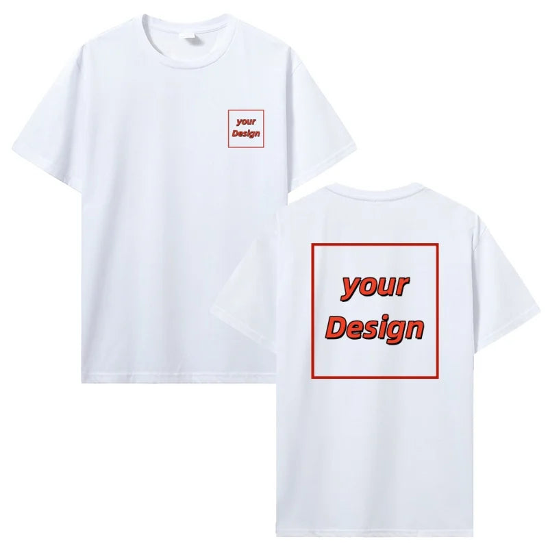 Camiseta personalizada com estampa personalizada, camiseta masculina e feminina personalizada, faça você mesmo, como foto ou logotipo, camiseta de algodão, roupas masculinas